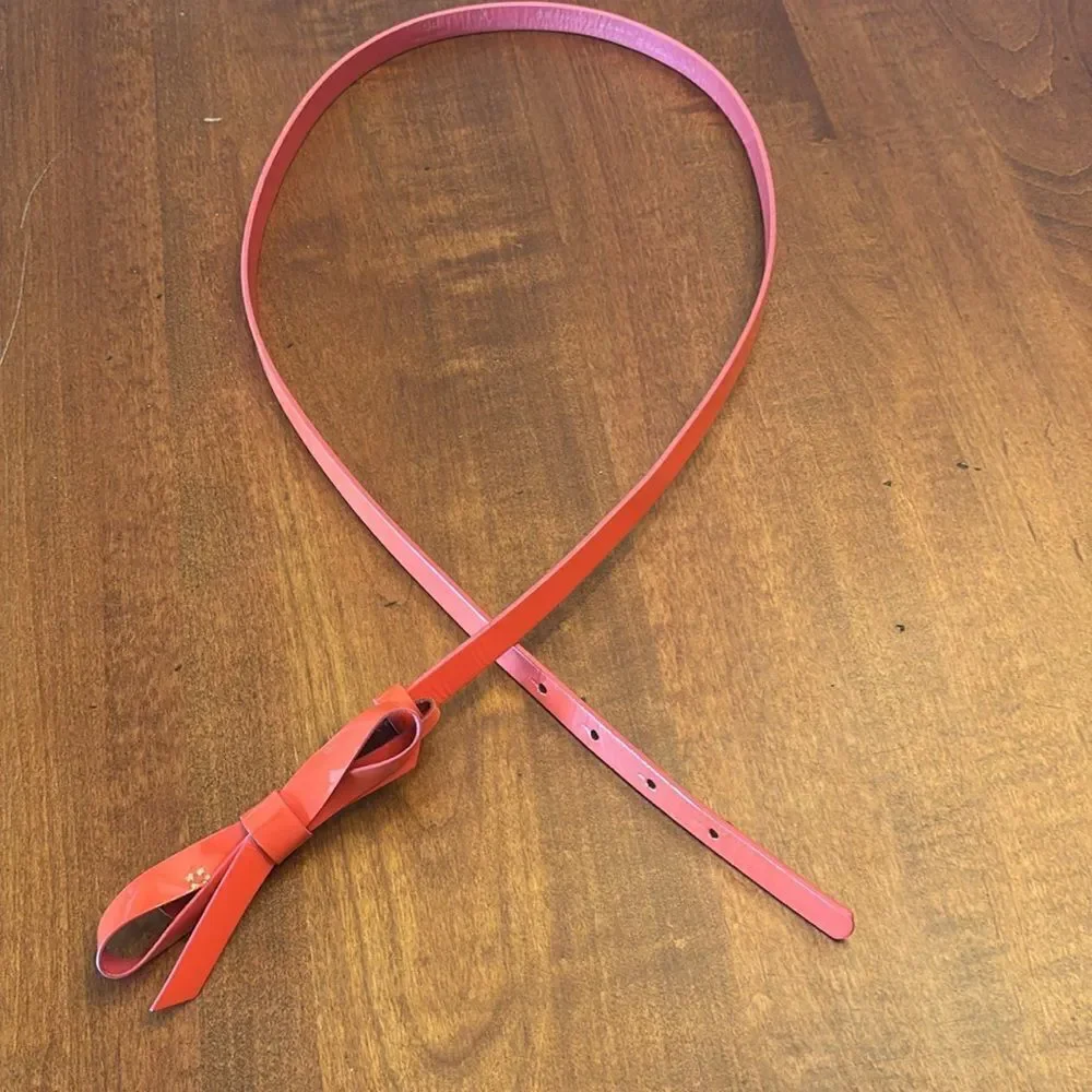 Super Cute Land's End Orange Patent Leather Belt - XL